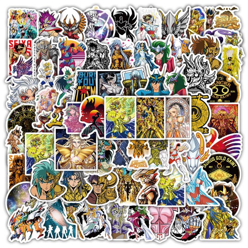 Good Laptop Accessories - 101Pcs Saint Seiya Anime Stickers Cartoon