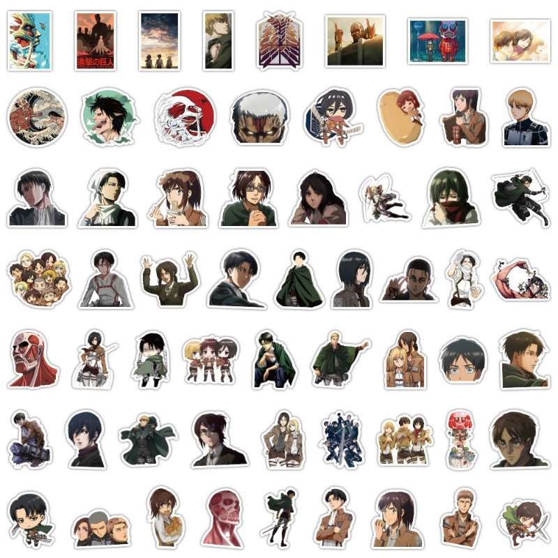 Good Laptop Accessories - 60Pcs Attack on Titan Anime Stickers