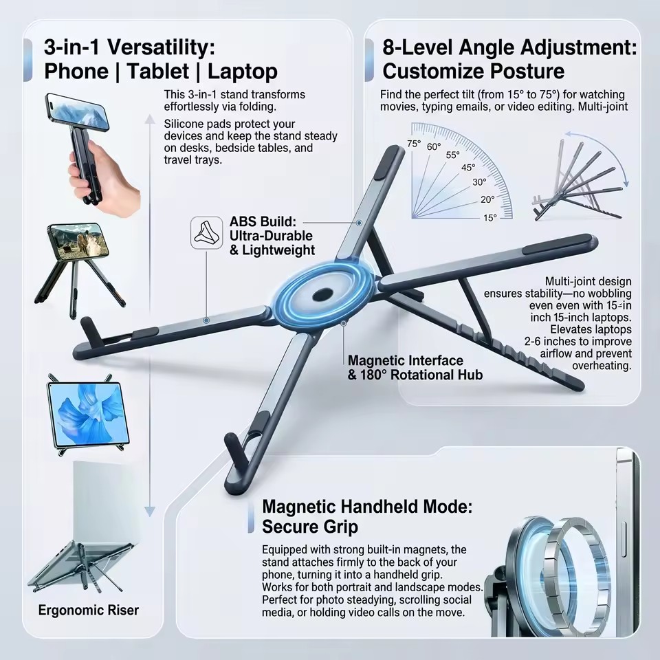 Portable Magnetic Phone Holder - Laptop Accessories Table review and price