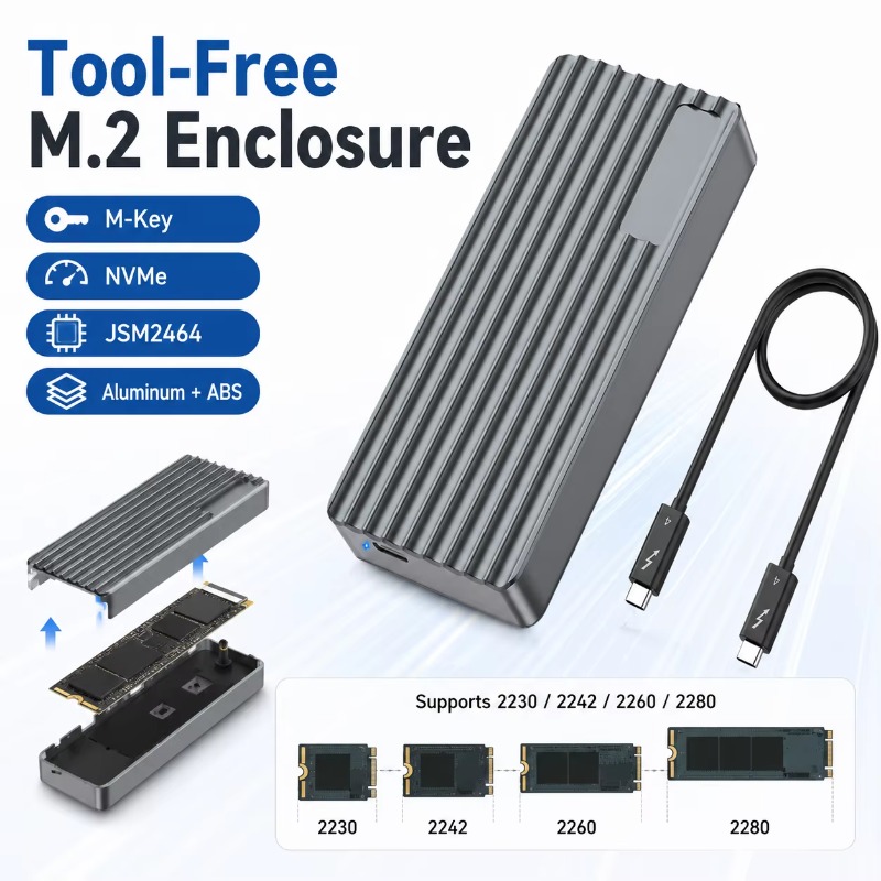 TBT3/USB4 M.2 NVMe SSD Enclosu - External Nvme Ssd review and price